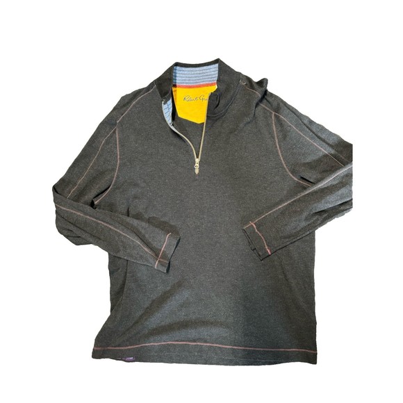 Robert Graham Sz. Large Classic Fit Black Quarter Zip Pullover Sweater!‎ - Picture 1 of 3